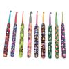 9PCS Crochet Hooks Colorful DIY Handcraft Ergonomics Crochet Hook Crochet Needle for Beginners for Relieve Stress