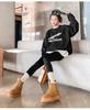 2025 autumn and winter thick soles heightened high heels piled thickened warm snow boots Korean version women's elastic cotton shoes muffin sole