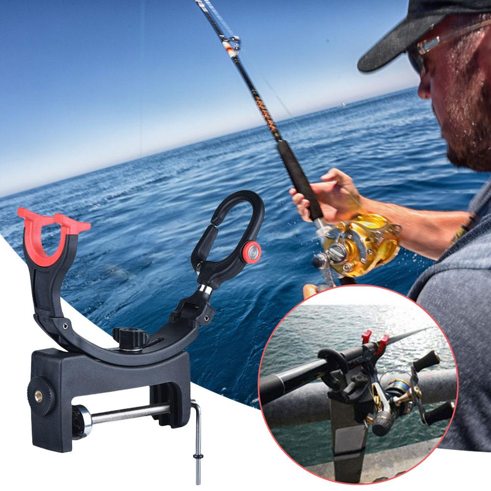 Fishing Rod Pole Stand Bracket Adjustable Boat Rod Bracket Portable Fishing Rod Holder for Boats Spinning and Baitcasting Reel