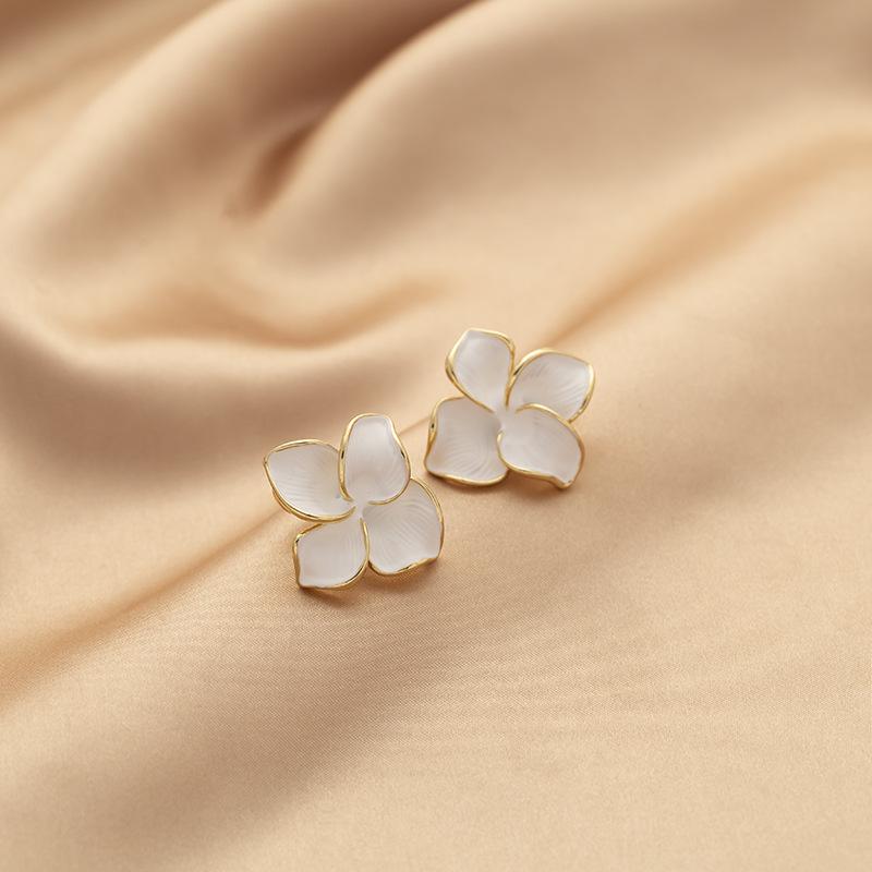 

Элегантные Простые Цветочные Модные Серьги Клипсы на Уши Без Прокола