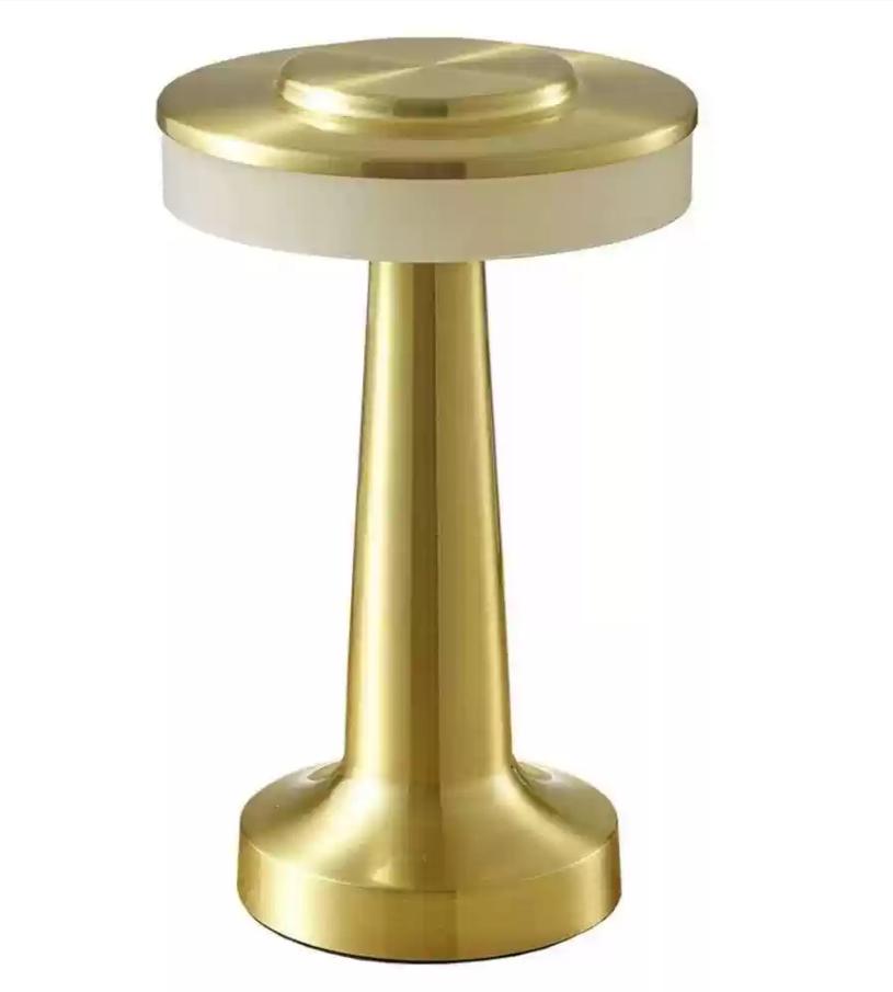 Vintage Metal Desk Lamp USB Rechargeable Portable Touch Table Lamp Bedside Night Light for Bar KTV Hotel Coffee Shop Bedroom Bar