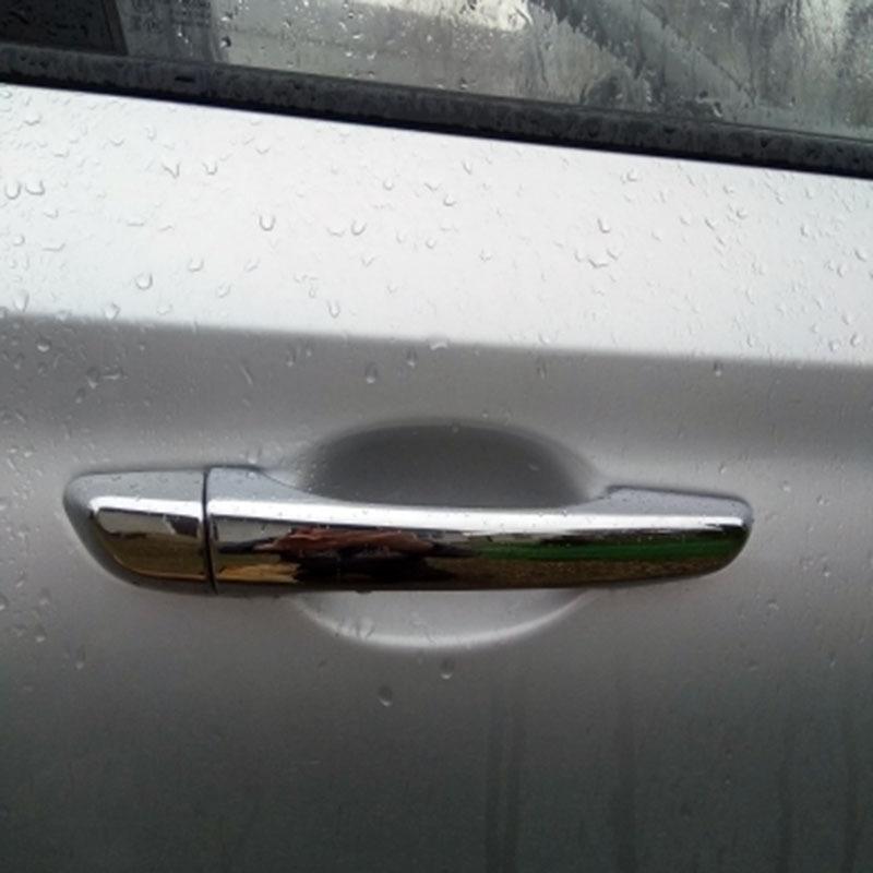 Door Handle Cover ABS Chrome for Hyundai Solaris 2 II Mk2 2017 2018   Car Accessories Imitation Carbon Fiber