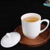 Zhongjing Hall Pure White Bone China Lidded Teacup 370ml