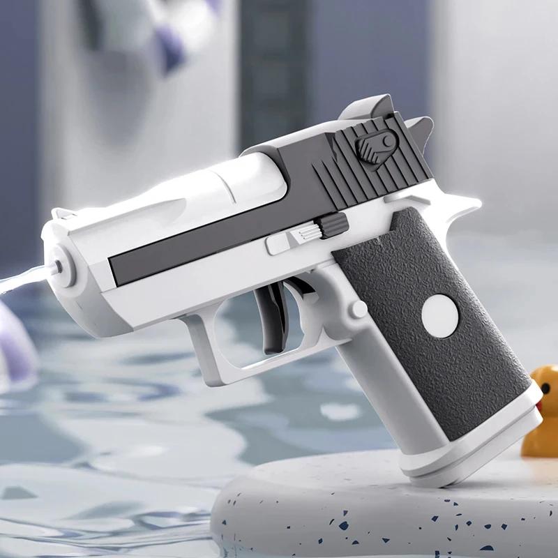 Mini Water Pistol Mechanical Continuous Firing Water Gun Summer  Pool Shooting Watergun Manual Water Gun Outdoor Game Toys Gifts