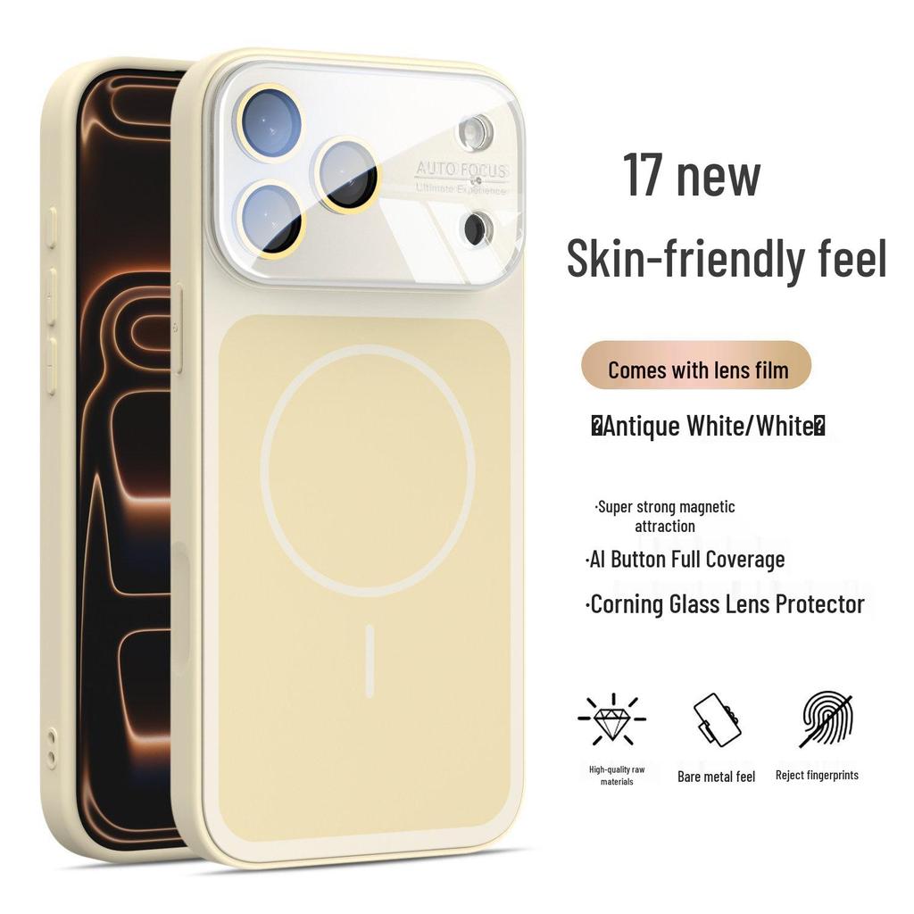 iPhone 17 Pro Max Flüssigsilikon Magnetischer AI-Button Hülle - Apple 16 PM Schutzhülle