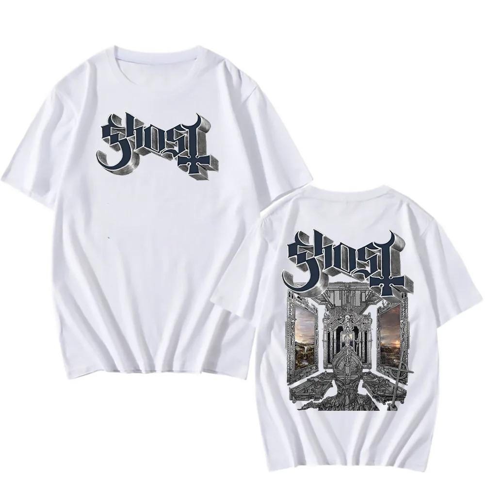 

Skeletá Album 2026 New T-shirt Ghost Band Satanized Printing Tshirt Heavy Mental Fashion Summer T Shirt Grunge Hip Hop Tees Male 4XL