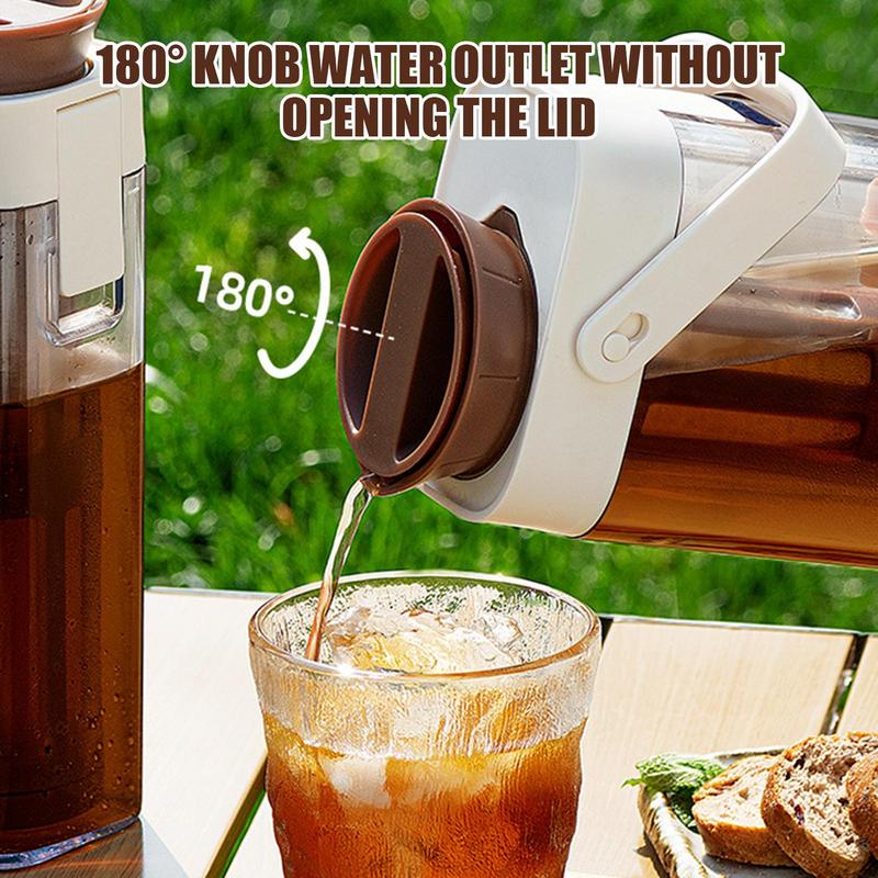 Cold Coffee Brewer Large Cold Brew Coffee Maker Container Leak Proof Container with Handle & Lid Kitchen Tools for Ice Tea