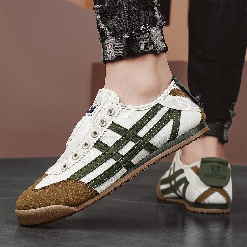 Canvas shoes men's 2025 autumn new Forrest Gump shoes fashion trend sports and leisure sports shoes one-pedal cloth shoes