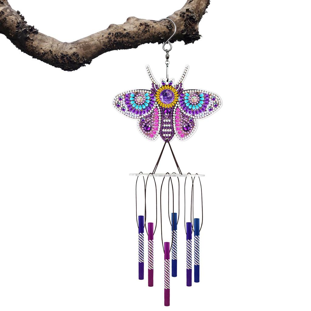 5D Diamond Painting Sea Turtle Wind Chime - DIY Diamond Art Craft Kit With Chain For Home Decor