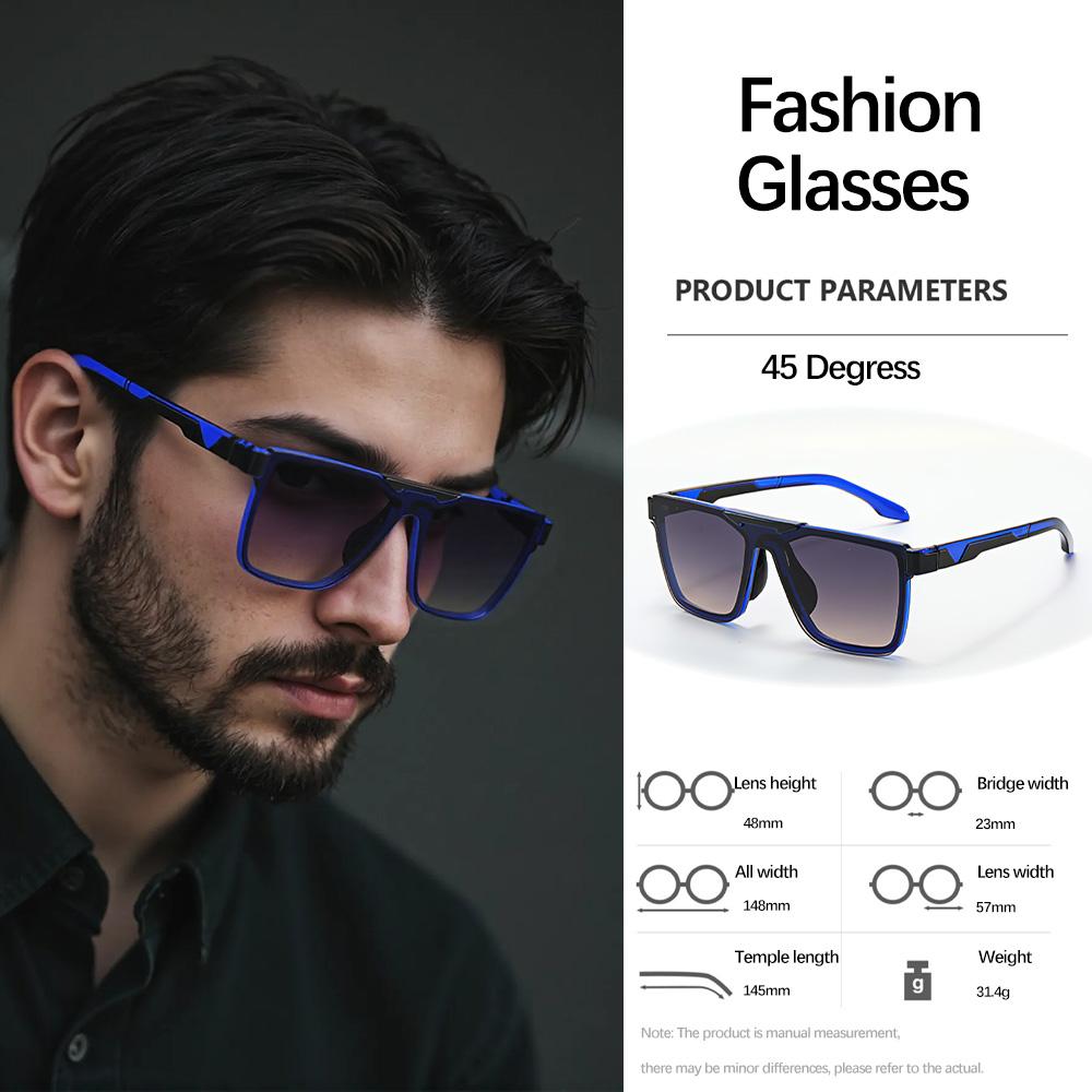 Modern Minimalist Square Sunglasses For Both Men And Women Urban Light Luxury Style Commuting Glasses Frame Mens Sunglasses