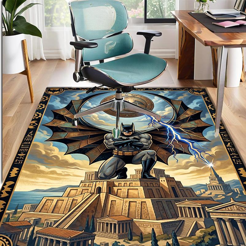Batman Pattern Rug, Indoor/Outdoor Mat, for Picnic, Gameroom, Bedroom, Office, Living Room, Home Decor Carpet, Birthday Gift