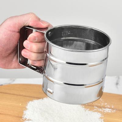 Handheld Flour Sieve Stainless Steel Easy To Use Quick Convenient Anti-rust Creative Flour Sieve for Baking