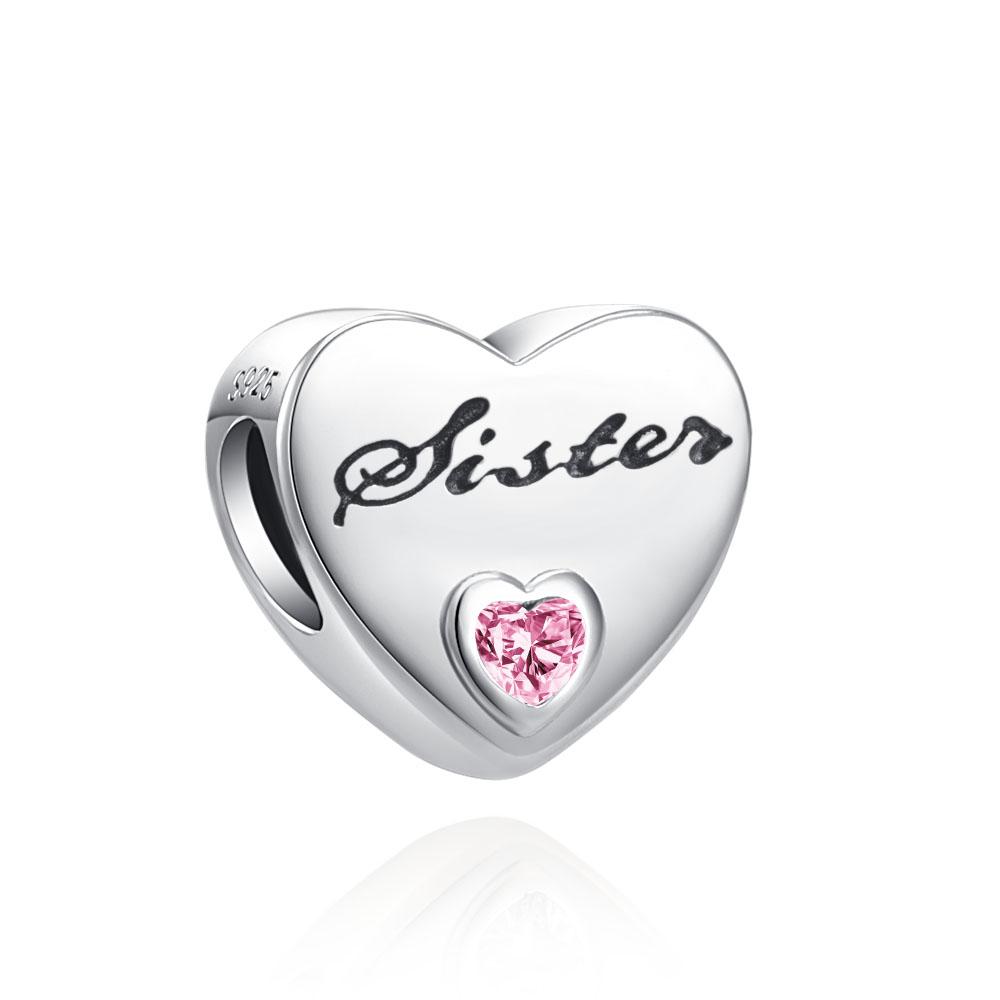 925 Silver Four-leaf Clover Best Friend Sister Charm Pendant Fit Original Bracelet for Women Necklace Fine Jewelry