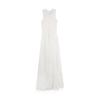 Summer Women's New Year's Coffee Break French Design Sense White Sleeveless Vest Dress Royal Sister Dress Long Dress