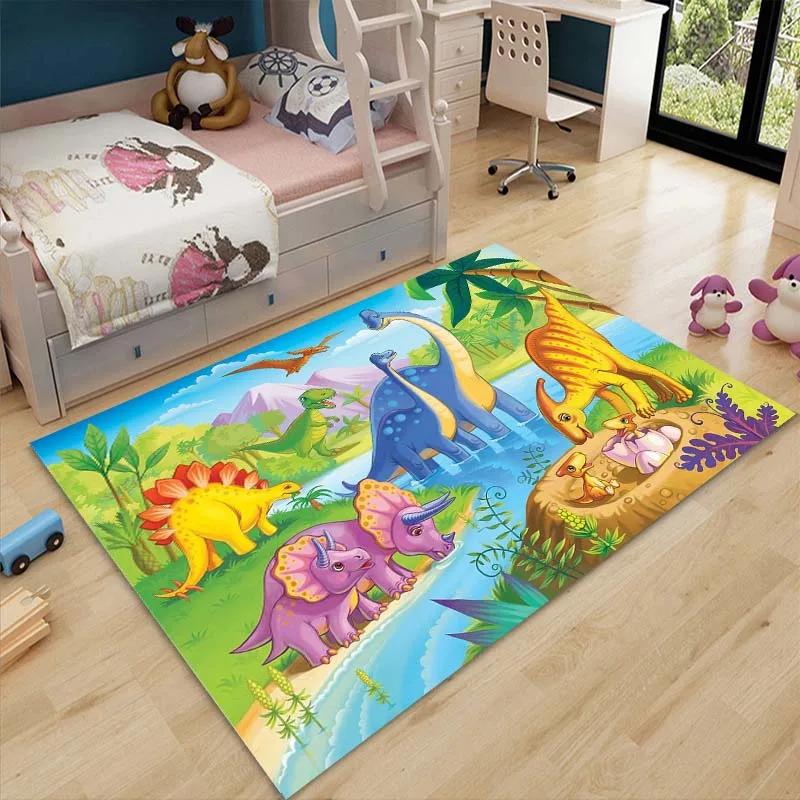 3D Cartoon Zoo Tiere Baby Krabbelmatte Teppich für Kinderzimmer Dekoration Kinderbereich Bodenmatte Bequemer Rutschfester Teppich Schnelle Lieferung