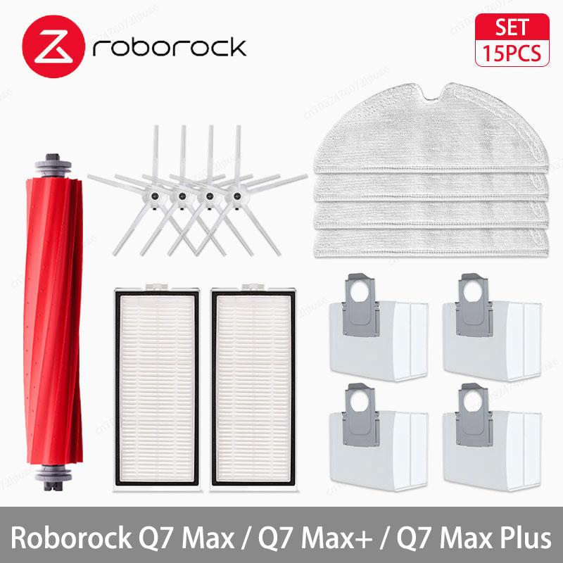 Roborock Q7 Max / Q7 Max+ / Q7 Max Plus Robot Vacuum Cleaner Accessories Side Brush Hepa Filter Mop Cloth Dust Bag Spare Parts