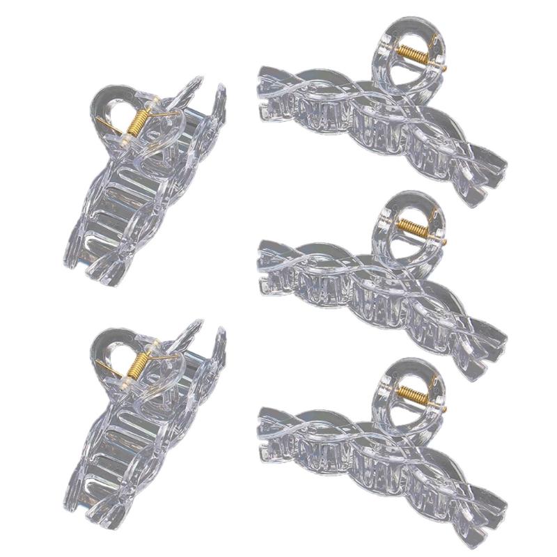 

5Pieces Transparent Hair Clamps Bulk DIY Hairpins Barrettes Rectangular Hair Claws DIY Hair Jewelry Making Hair Clips 1