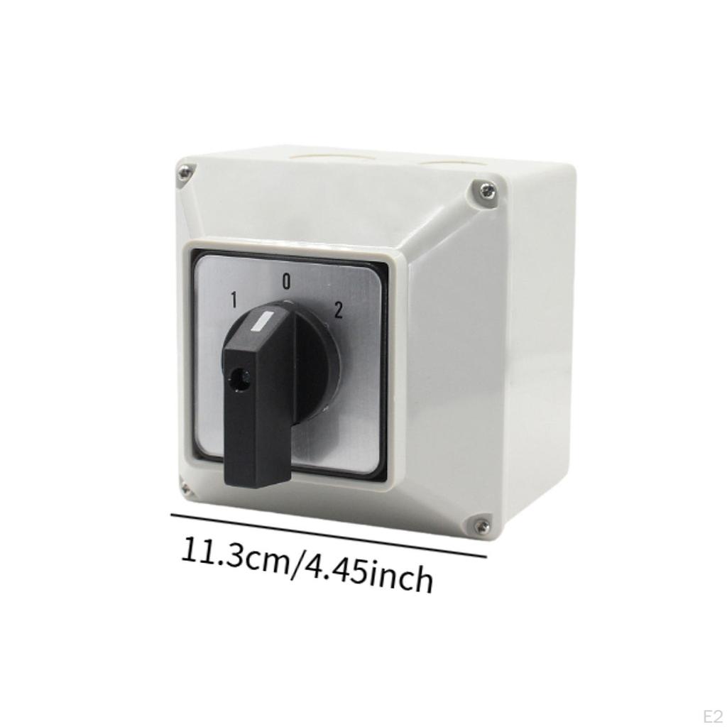 Changeover Switch Transfer 2 Phase Universal Waterproof Base Box Latching for Control