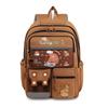 Nylon Childrens Backpack Featuring Capybara Cartoon Pattern Classroom Bag School