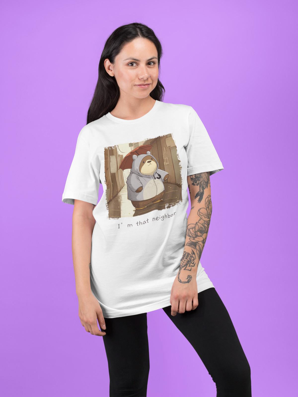 

Otaku Totoro Parodie Im that Neighbor Anime Bio Damen T-Shirt Mens Womens Tees Top Oversize S