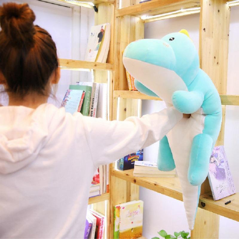 Langes, niedliches Dinosaurier-Stofftier, weicher Cartoon-Tier-Stofftier-Puppe, Freund-Kissen, Geburtstagsgeschenk für Kinder, Mädchen