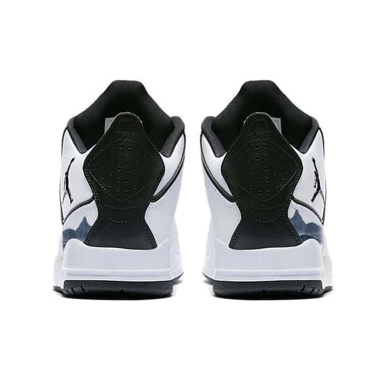 Jordan Courtside 23 Slip Resistant Abrasion Resistant Mid top Vintage Basketball Shoes Men's Black White AR1000-100(Team181-)