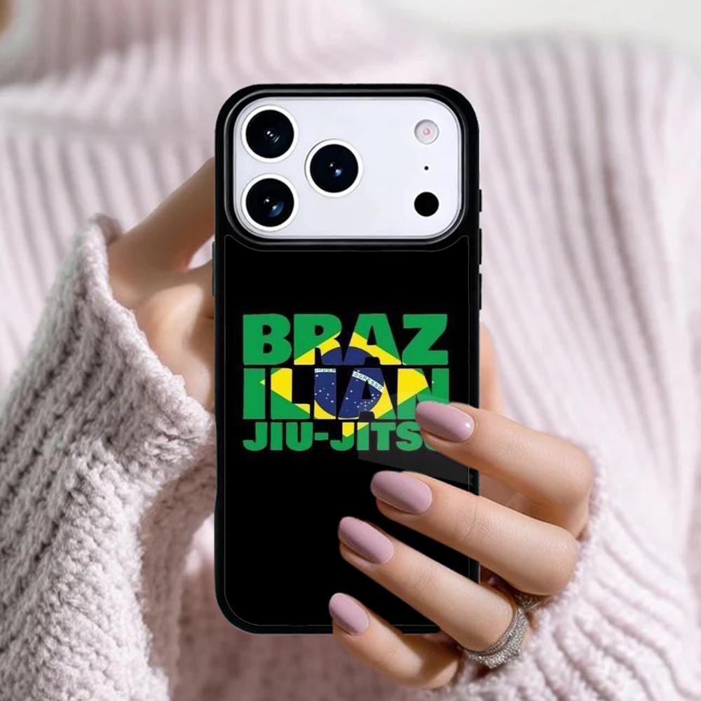 BJJ Brazilian Jiu Jitsu Bumper Phone Case For Apple iPhone 17 Air 16E 15 14 Plus 13 12 11 Pro Max Mini Funda Cover