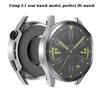 PC-Rahmen Gehärtetes Glas Hülle Kompatibel für Watch GT3 42mm 46mm Smartwatch Stoßfeste Abdeckungen