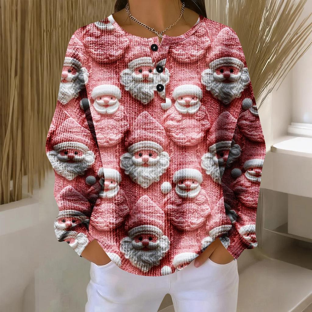 Women's Casual Shirts Long Sleeve Tops Button Up V Neck Loose Knit Fall Favorites For Women