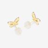 ESTELLE [Official] Women's K10 Yellow Gold Earrings with Cubic Zirconia and Butterfly Motif (Product Code: 0222-9391-0019-0000)