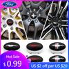 Car Sticker 4Pcs 56+60mm Car Styling Mustang Emblem Badge Wheel Center Hub Cap For Ford Focus Fiesta Mondeo Fusion Explorer Esca
