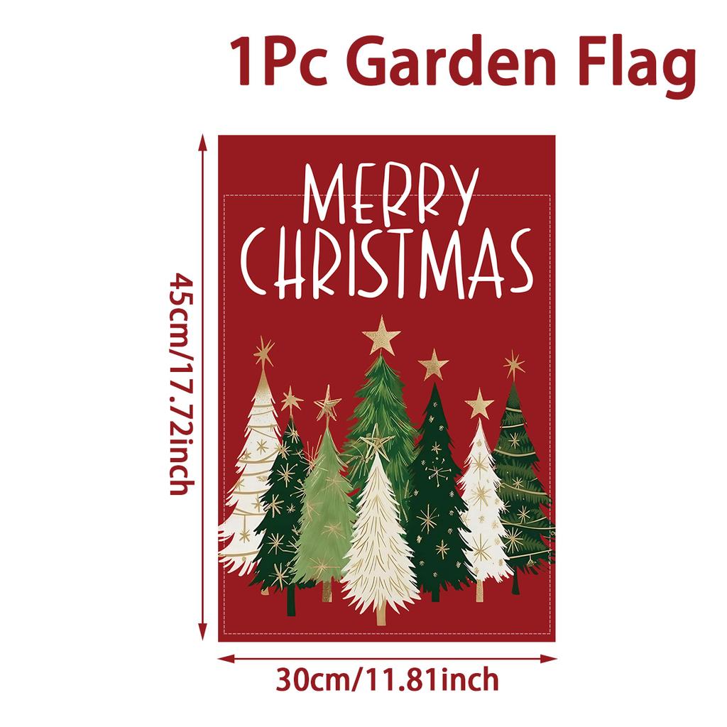 Christmas Garden Flag Merry Christmas Decoration for Home 2025 Navidad Natal Xmas Ornament Outdoor Yard Banner New Year Supplies