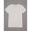 European Size Women'S Casual 'Stepin' Into Juneteenth' Pattern T-Shirt- Short Sleeve, Round Neck, White with Colorful Letters and Boots Design