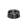 Gucci Serie Icono Estilo Europeo Estrecho Anillo Blanco Brillante de Oro de 18 Quilates Anillos para Hombre Negro 225985-I19A1-8061