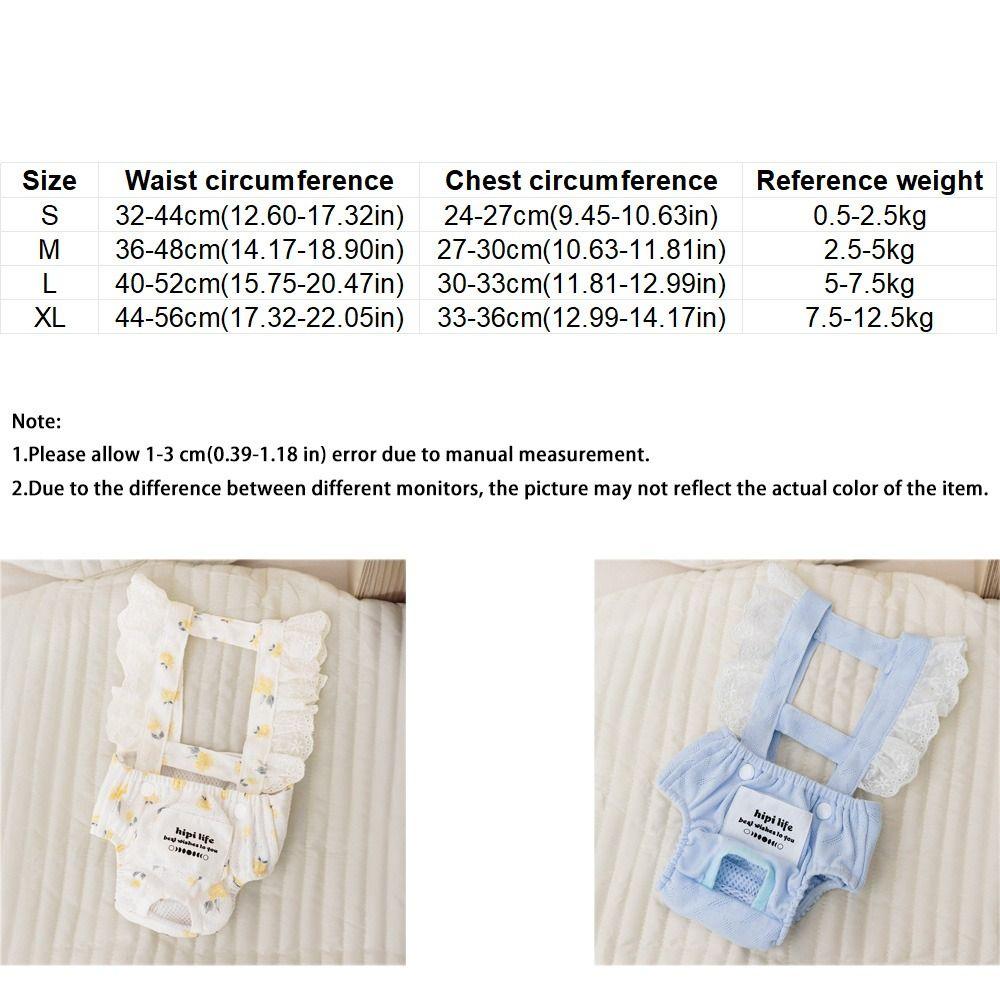 Suspenders Style Dog Physiological Pants Adjustable Washable Pet Jumpsuit Breathable Pet Sanitary Pants Incontinence
