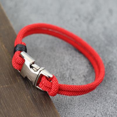 Módny ručne vyrábaný pletený milánsky náramok z lana Muži Outdoor Survival Zápästie s dvojitým závitom pre mužov pre voľný čas