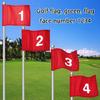 4Pcs Tear Resistant Numbered Golf Flag Golf Training Course Putting Green Flag for Yard Backyard Garden Practice