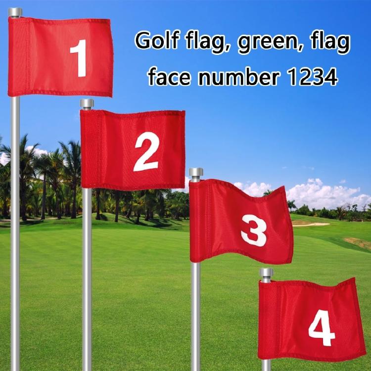 4Pcs Tear Resistant Numbered Golf Flag Golf Training Course Putting Green Flag for Yard Backyard Garden Practice