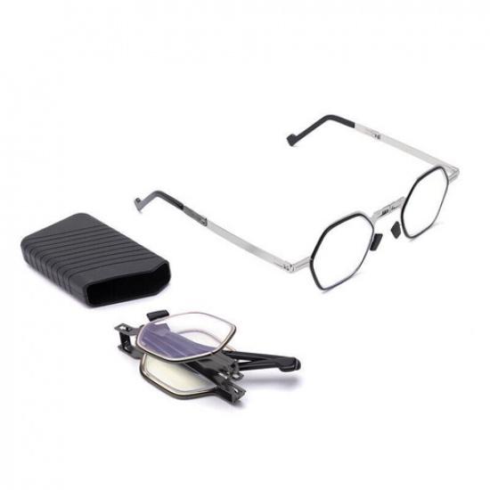 Foldable Hexagon Reading Glasses No Screw Anti-blue Light Women Men Readers