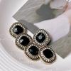 6Pcs Luxurious Design Inlaid With Rhinestones Metal  Button For Clothing Coat Skirt Clothing Accessory High Qulity Glod Black