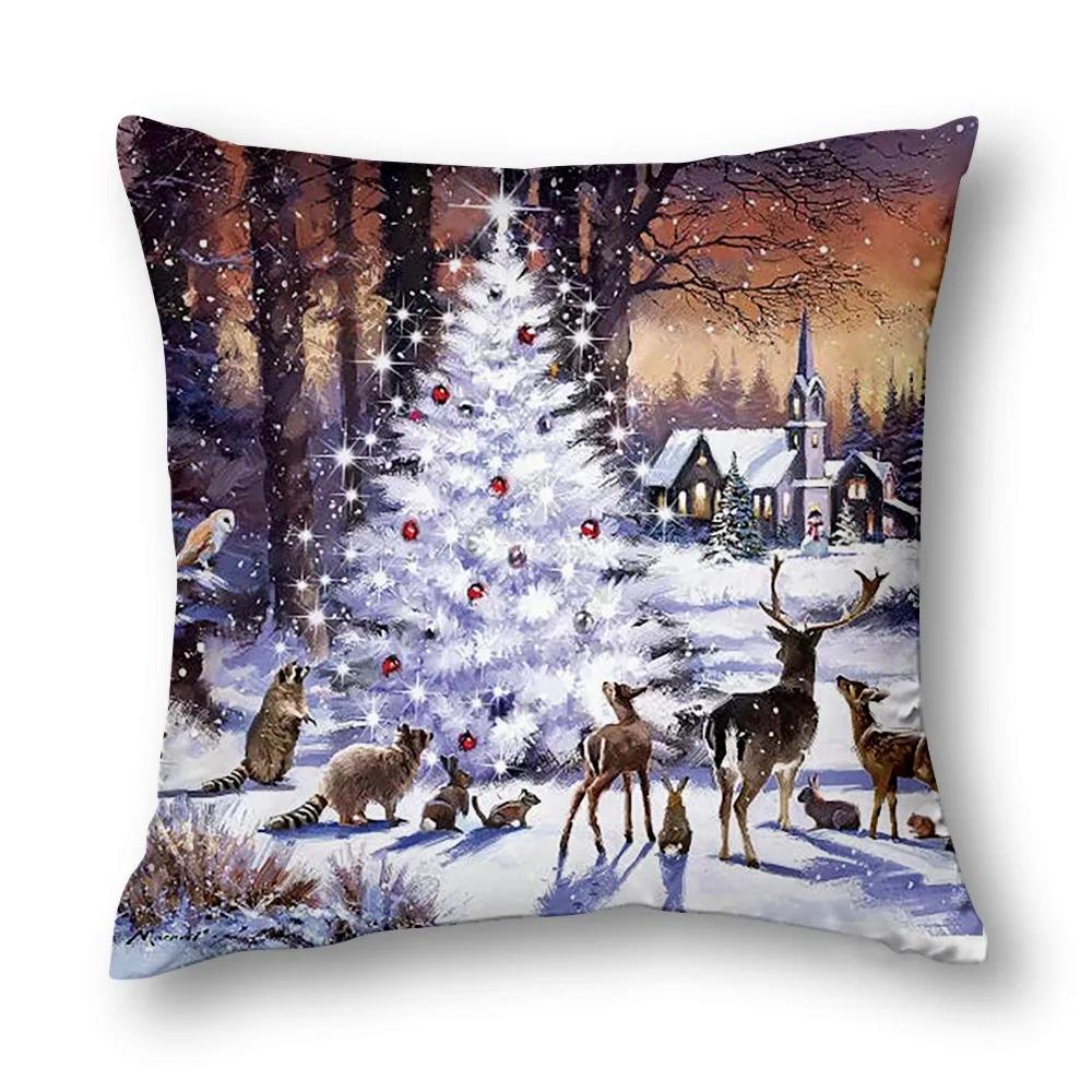 Upgrade Your Living Room Decor With Festive Spirits Christmas Decoration Cushion Cover Home Decor