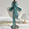 Silkescarf Slät Satin Enfärgad Smalt Hårband Mjuk Beröring Dam Hårbandsscarf Modeaccessoar