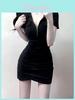 Dress Knit Fabric Slim Fit Short Sleeve Polo Neck Retro Style For Summer Fashion