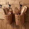 Space Saving Imitation Rattan Storage Basket Decorative Vegetable Fruit Storage Basket  for Kitchen