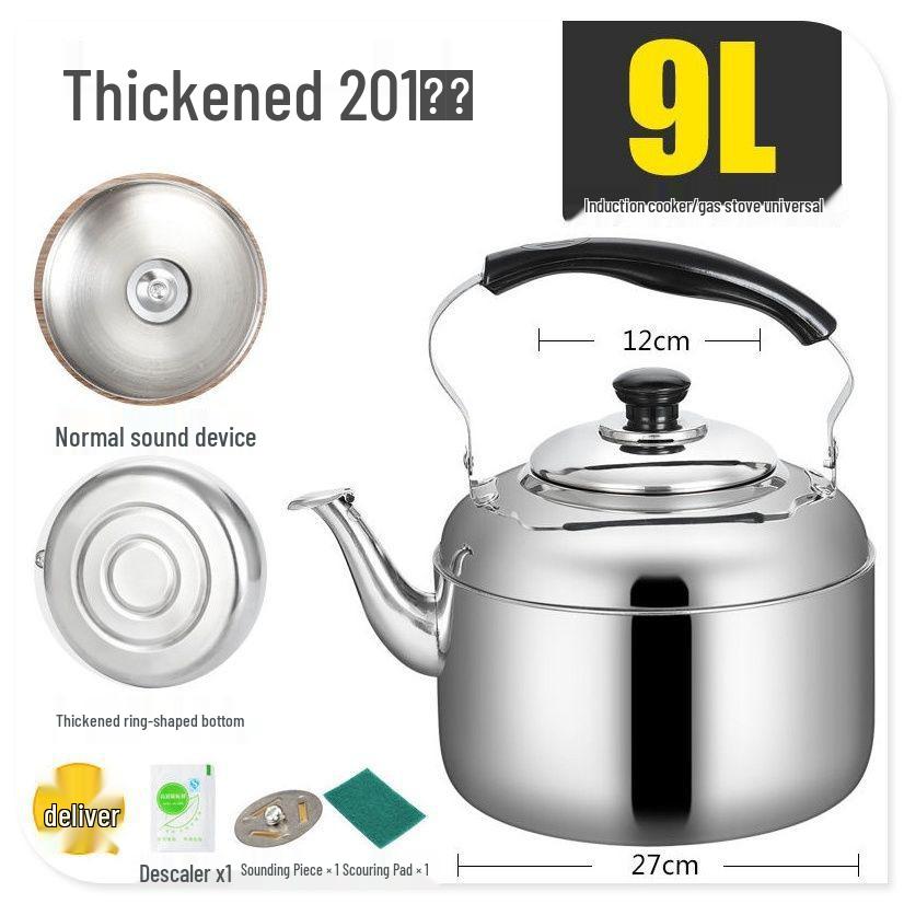 Large Capacity Stainless Steel Electric Kettle with Whistle, Auto Power Off, and Keep Warm Function for Office or Hotel Use