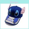 Casquette de baseball Stitch pour enfants avec oreilles brodées pour protection solaire et respirabilité