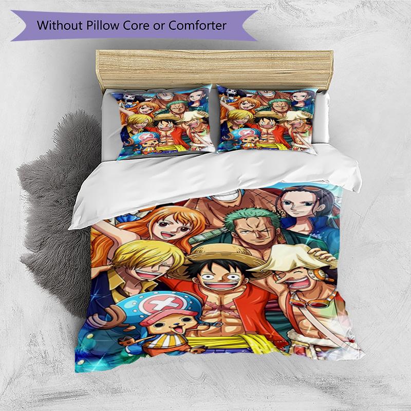 3pcs Duvet Cover Set (1*Duvet Cover + 2*Pillowcase, Without Core), One Piece Print Bedding Set, Bedroom Decor, All‑Season, Birthday Gift