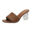 Open Toe Fashion Weave Womens Sandals All Match Roman Shoes Clear Heels Summer Female Luxury Party Zapatos De Mujer Plataforma