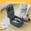 Travel Shoe Bag Organizer In Cubic Shape With Oxford Cloth Material For Shoes And Clothing