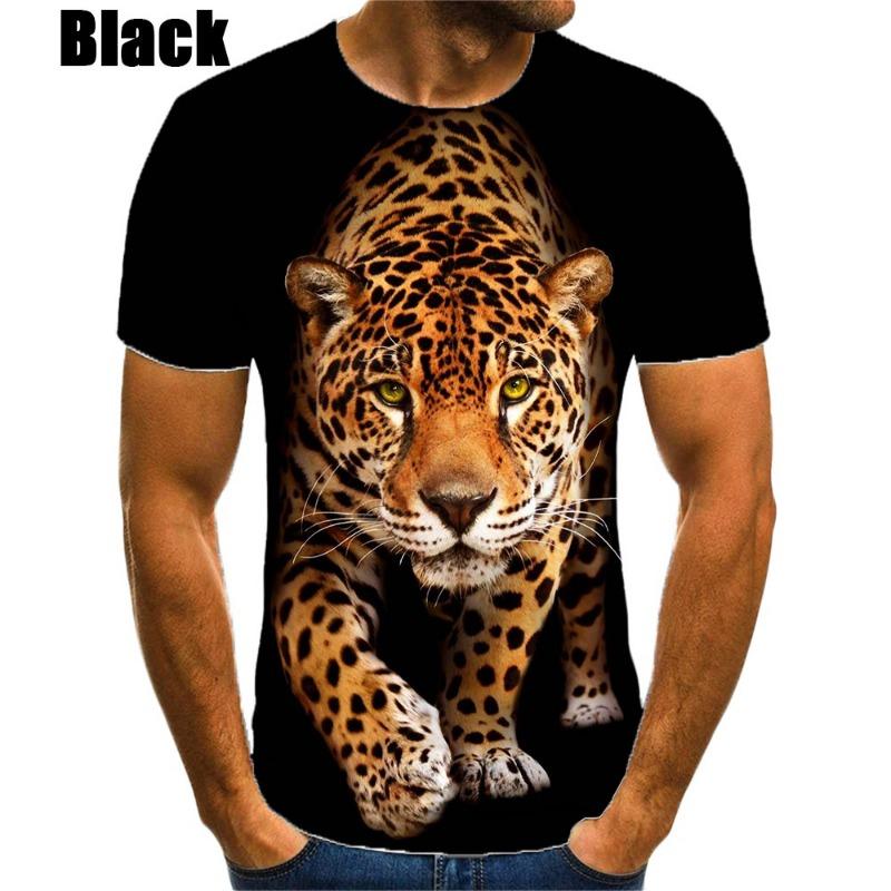 New Fashion Jaguar 3D Printed T-shirt Men's And Women's Summer Casual Short Sleeve Crew-neck Shirt